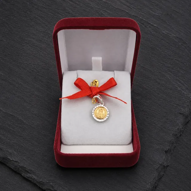 Medalla San Benito para Bebé en caja de regalo